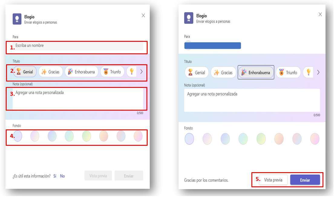 Captura que muestra la configuración de la aplicación Elogios.