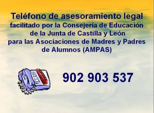 902903537 - Teléfono de asesoramiento legal  para Asociacioes de Madres y Padres de alumnos (AMPAS)