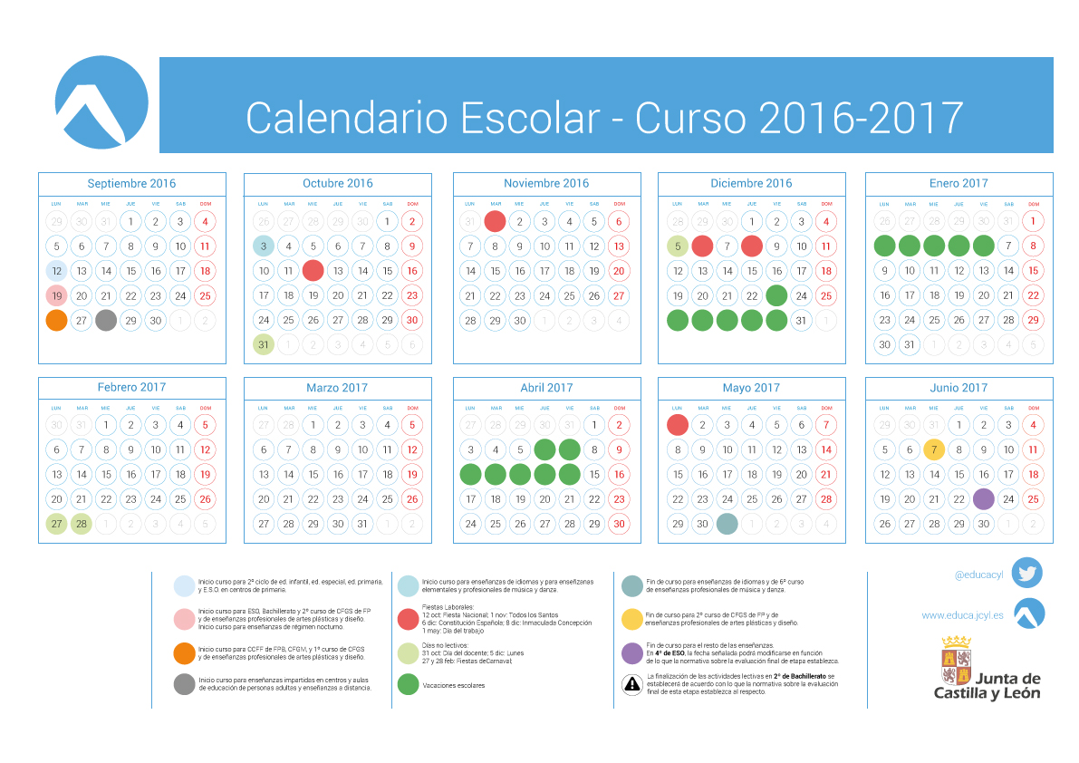 Calendario escolar 2016-2017