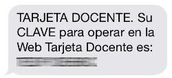 SMS con la clave