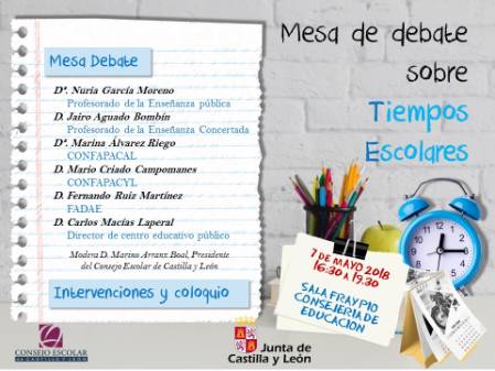 Programa Mesa Debate sobre Tiempos Escolares