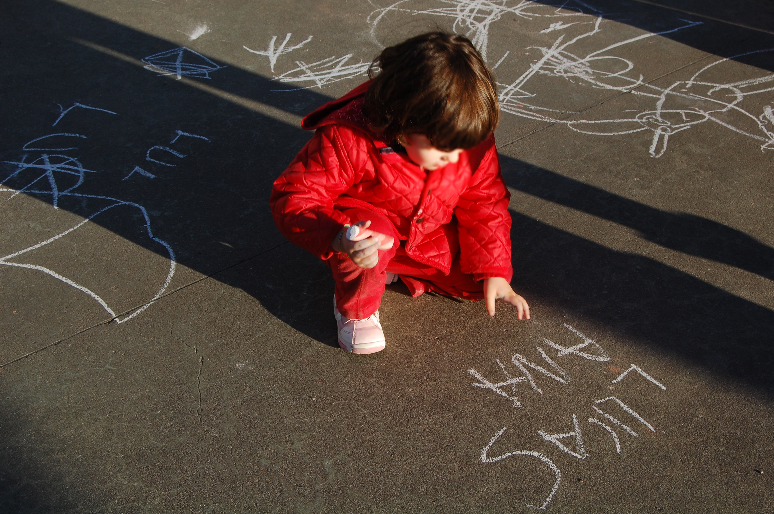 Jugando a escribir con tiza