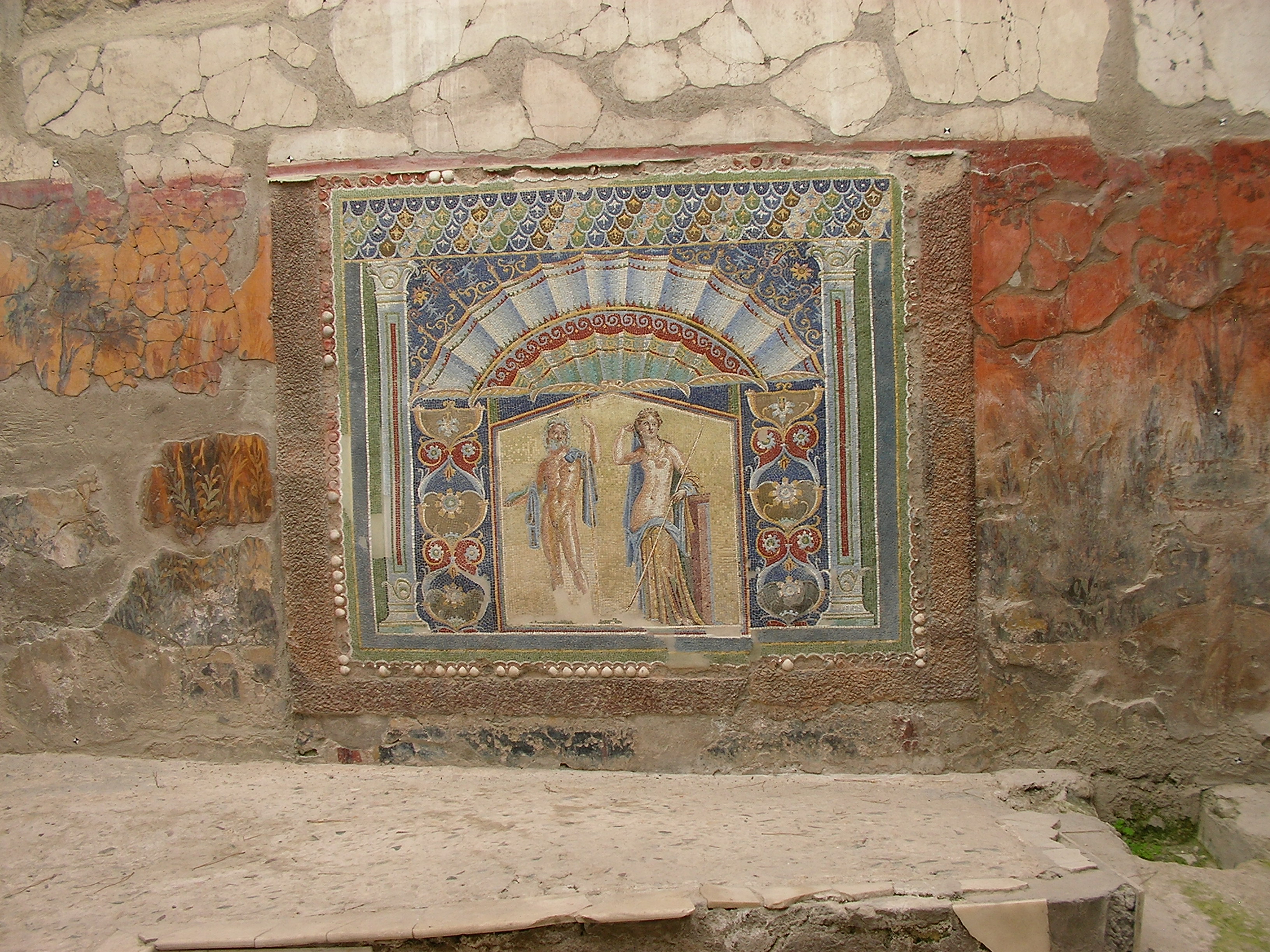 64. MOSAICO DE LA CASA DE NEPTUNO Y ANFITRITE HERCULANO SANY0444