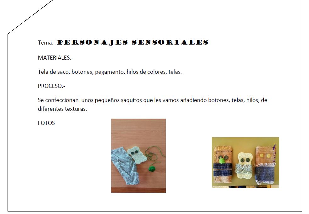 PERSONAJES SENSORIALES