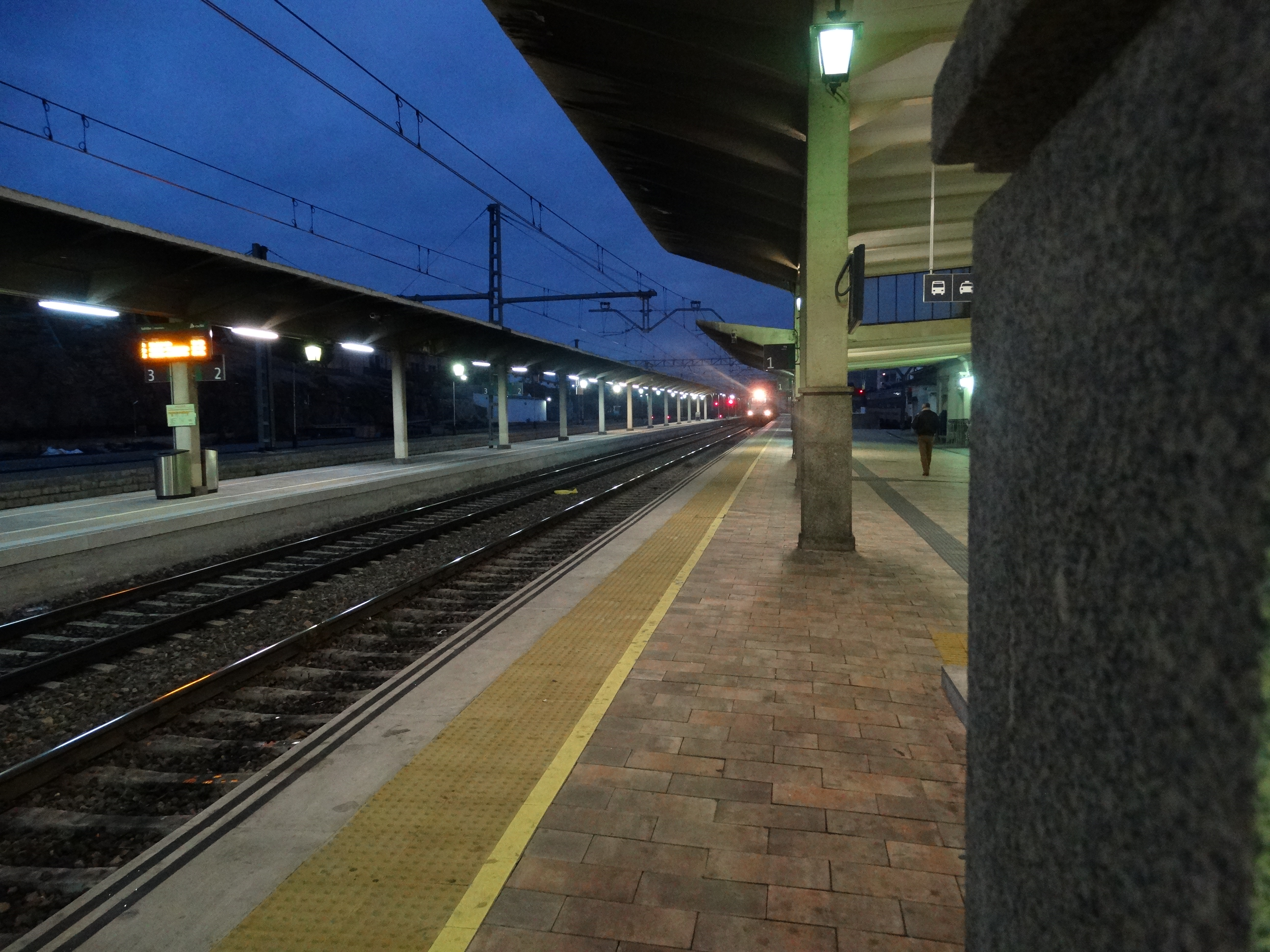 Tren entrando en la estación