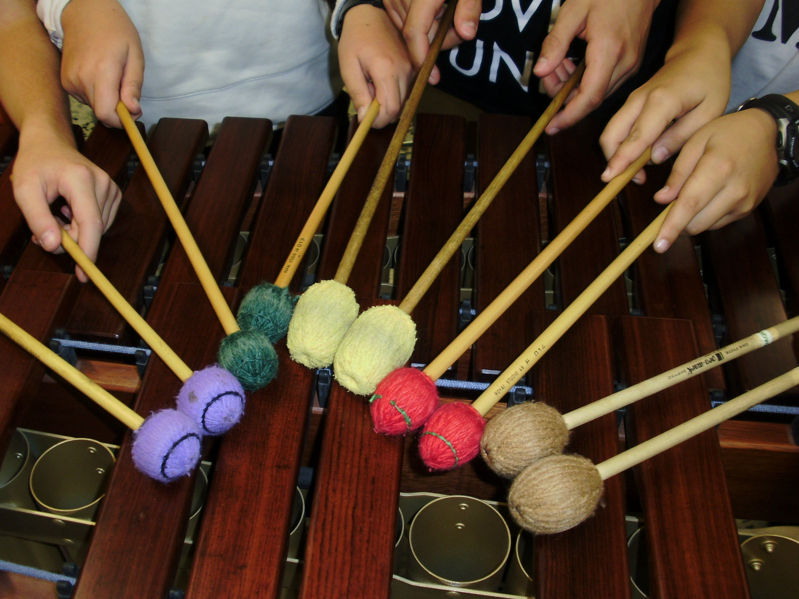 Baquetas sobre Marimba