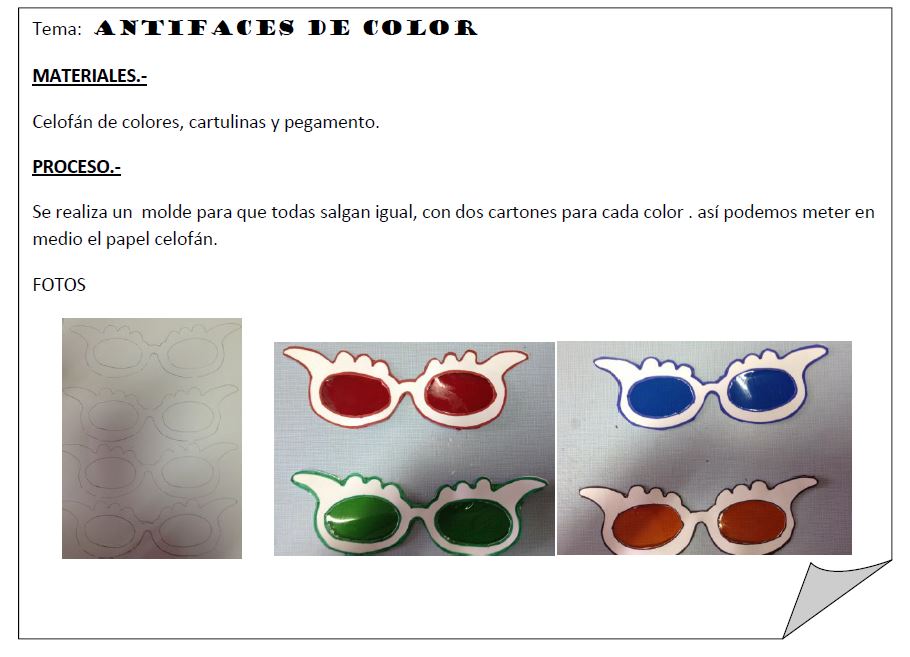 ANTIFACES DE COLOR