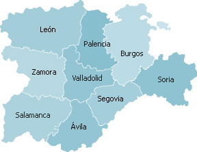 Mapa con las Direcciones Provinciales