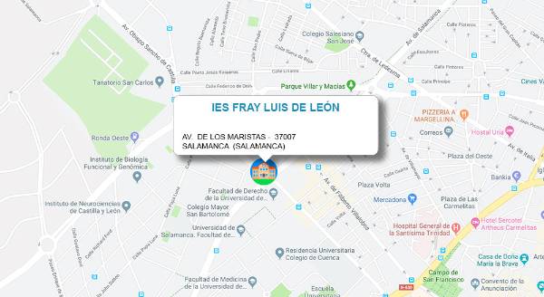 Ubicación IES Fray Luis de León