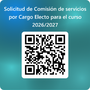 Código QR para Solicitud de Comisión de servicios por Cargo Electo para el curso 2026_2027