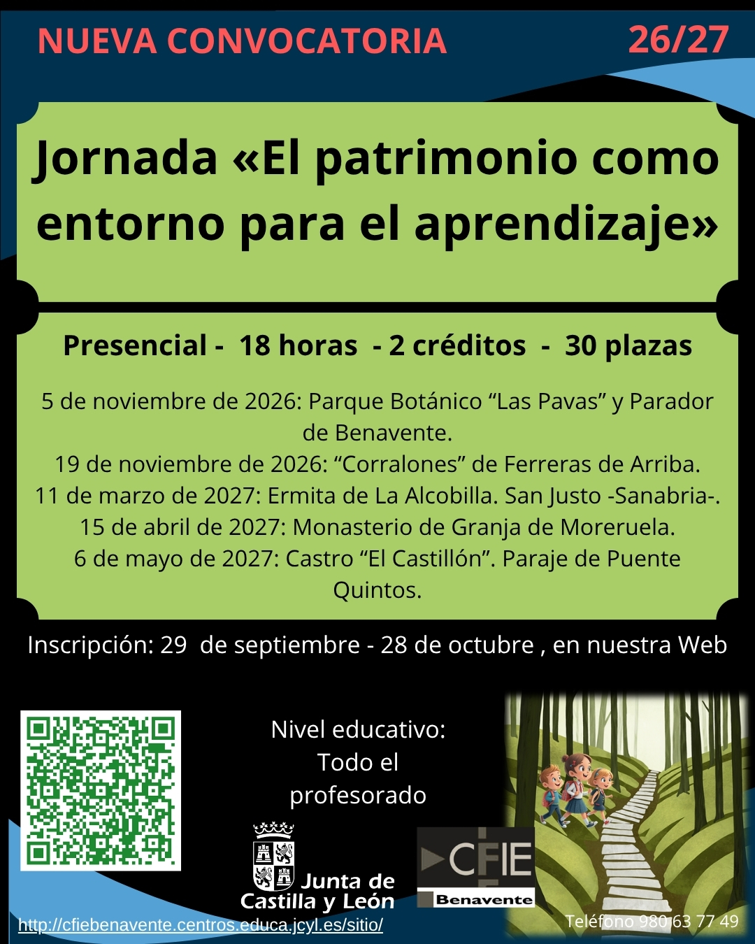 Cartel-Jornada Patrimonio como entorno para el aprendizaje