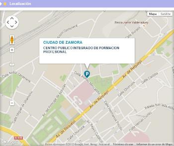 Ubicación CIFP ciudad de Zamora