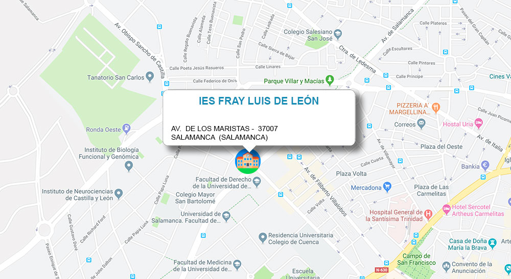 Ubicación IES Fray Luis de León