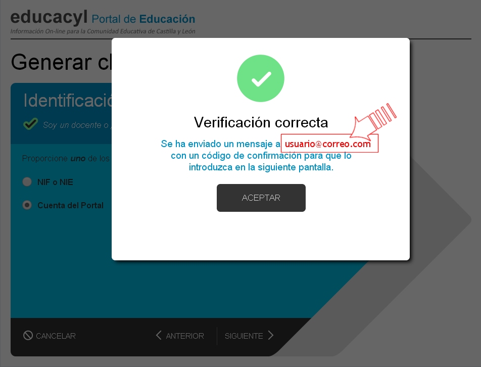 Paso 3. Verificación correcta