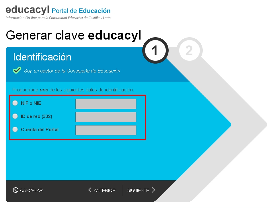 Paso 2. Identificación