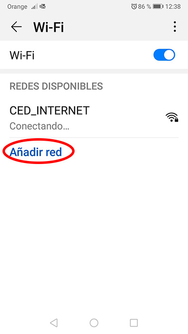 Android añadir red Android añadir red