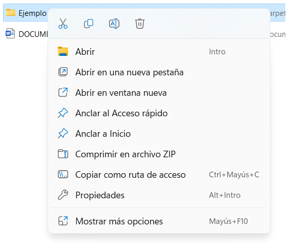 Anclar acceso rápido