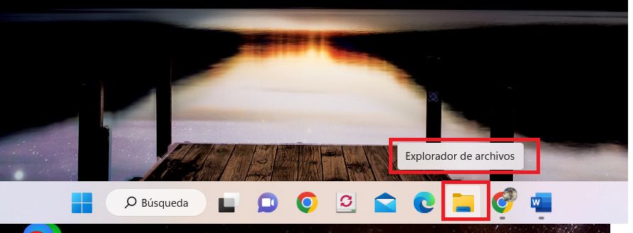 Localización explorador de archivos