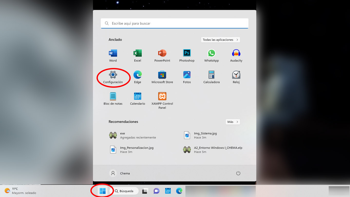 Icono configuración