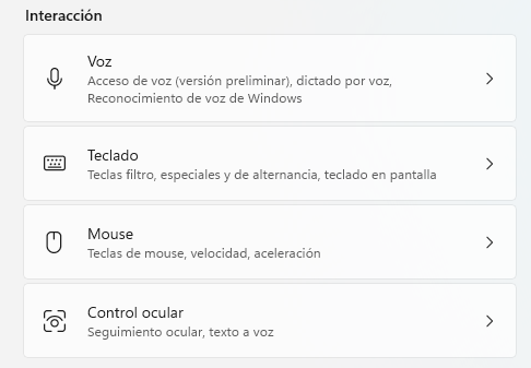 Accesibilidad interacción