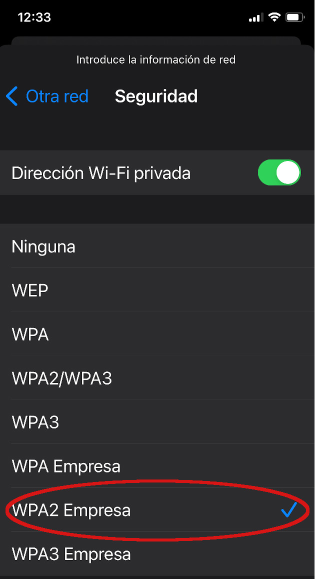 IOS. Seguridad WPA2 IOS. Seguridad WPA2