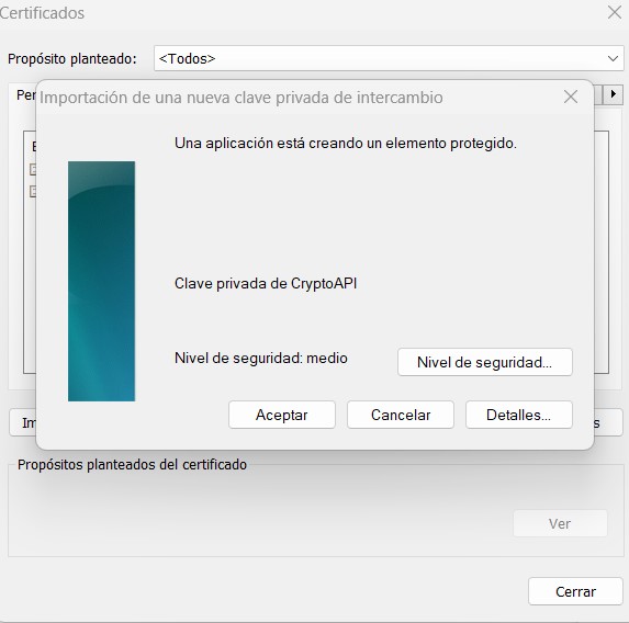 Importar certificado
