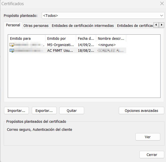 Quitar certificado