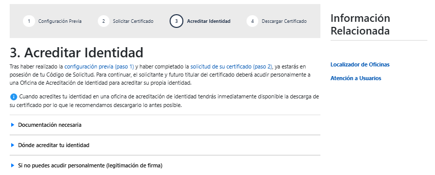 Acreditar identidad