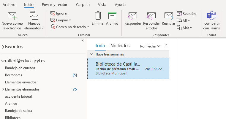Captura Outlook escritorio