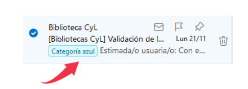 Captura mensaje categorizado