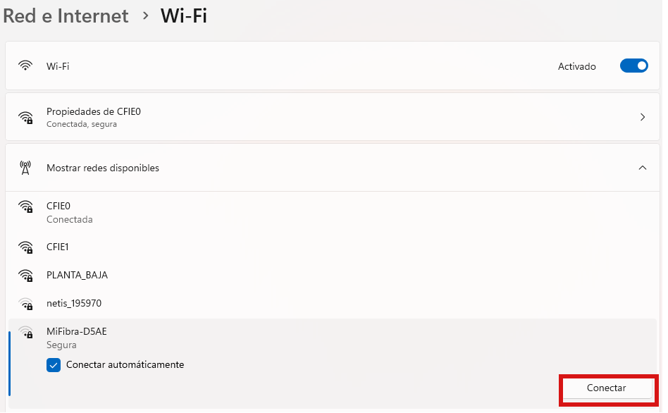 Red e Internet. Wifi