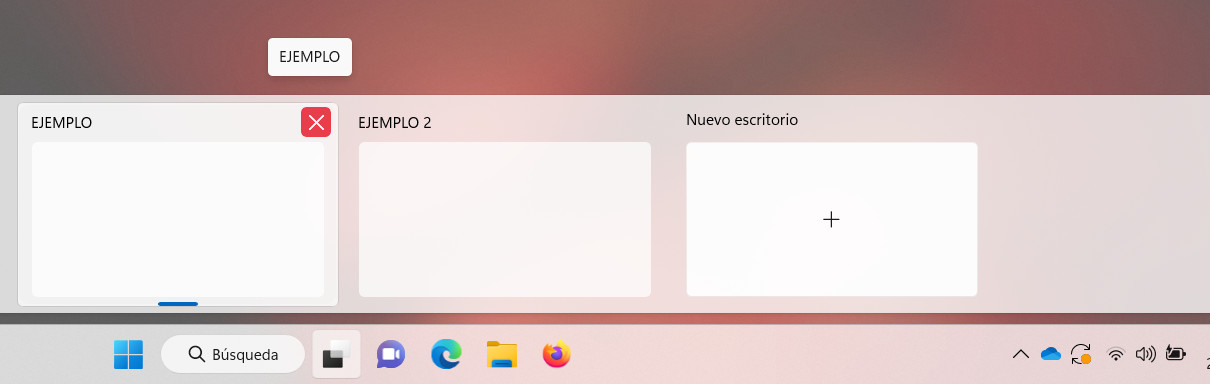 Cerrar escritorios virtuales