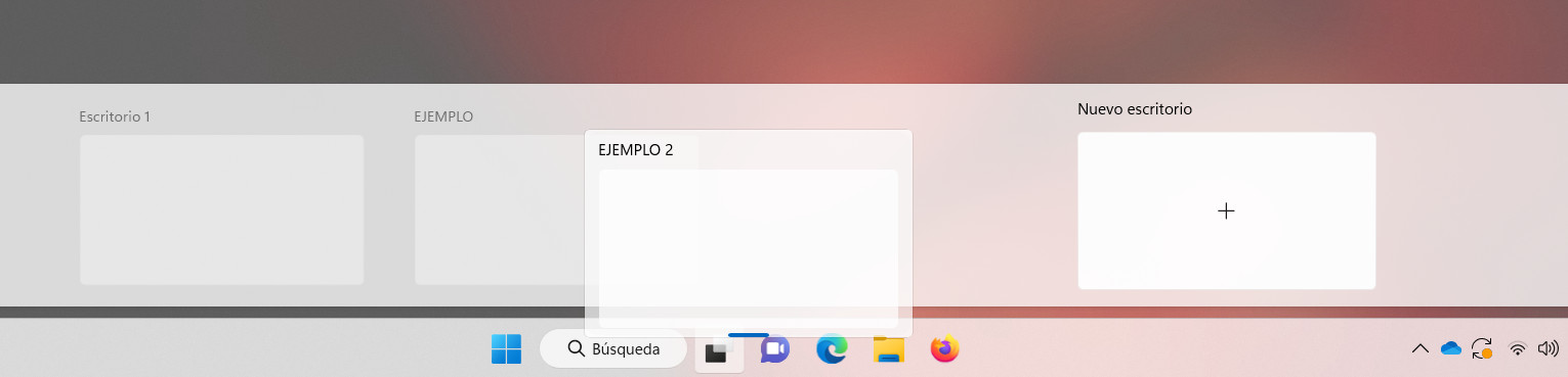 Organizar escritorios virtuales