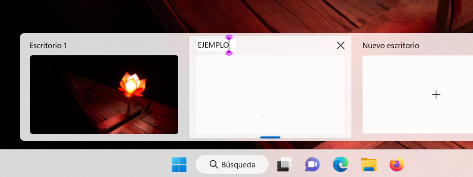 Organización escritorios virtuales