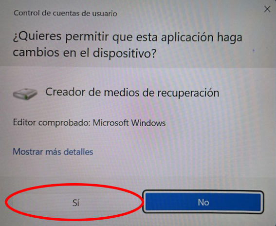 Permitir cambios en el dispositivo
