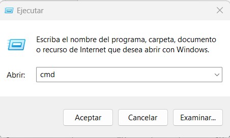 Ejecutar comando CMD