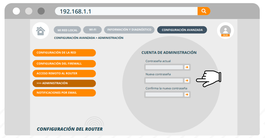 Cambio de contraseña por defecto