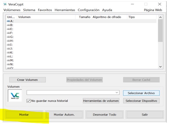 Montar volumen