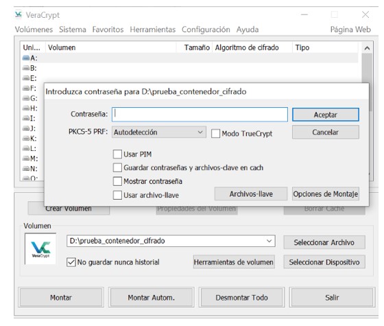 Solicitud de contraseña