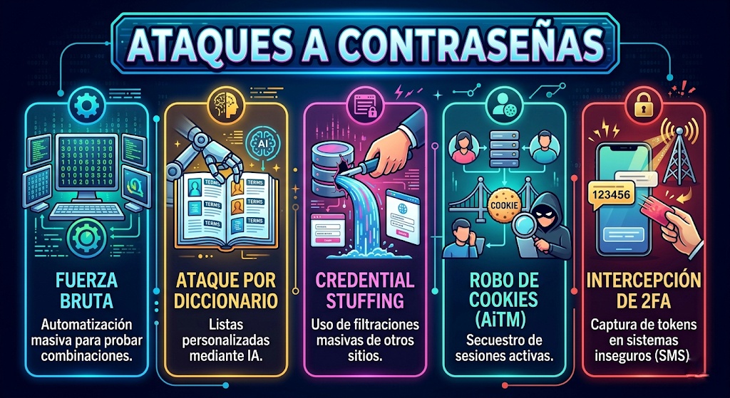 tipos de ataques a contraseñas