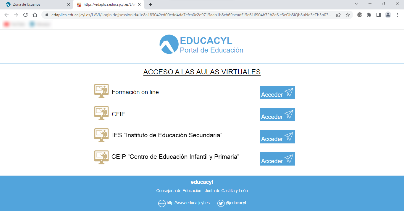 Iconos Acceso a Aulas Virtuales