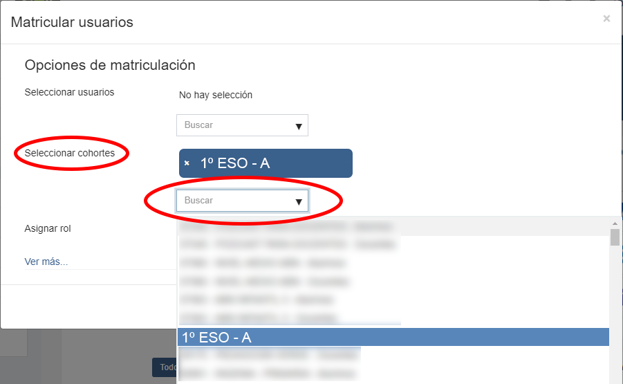 Cohortes Moodle