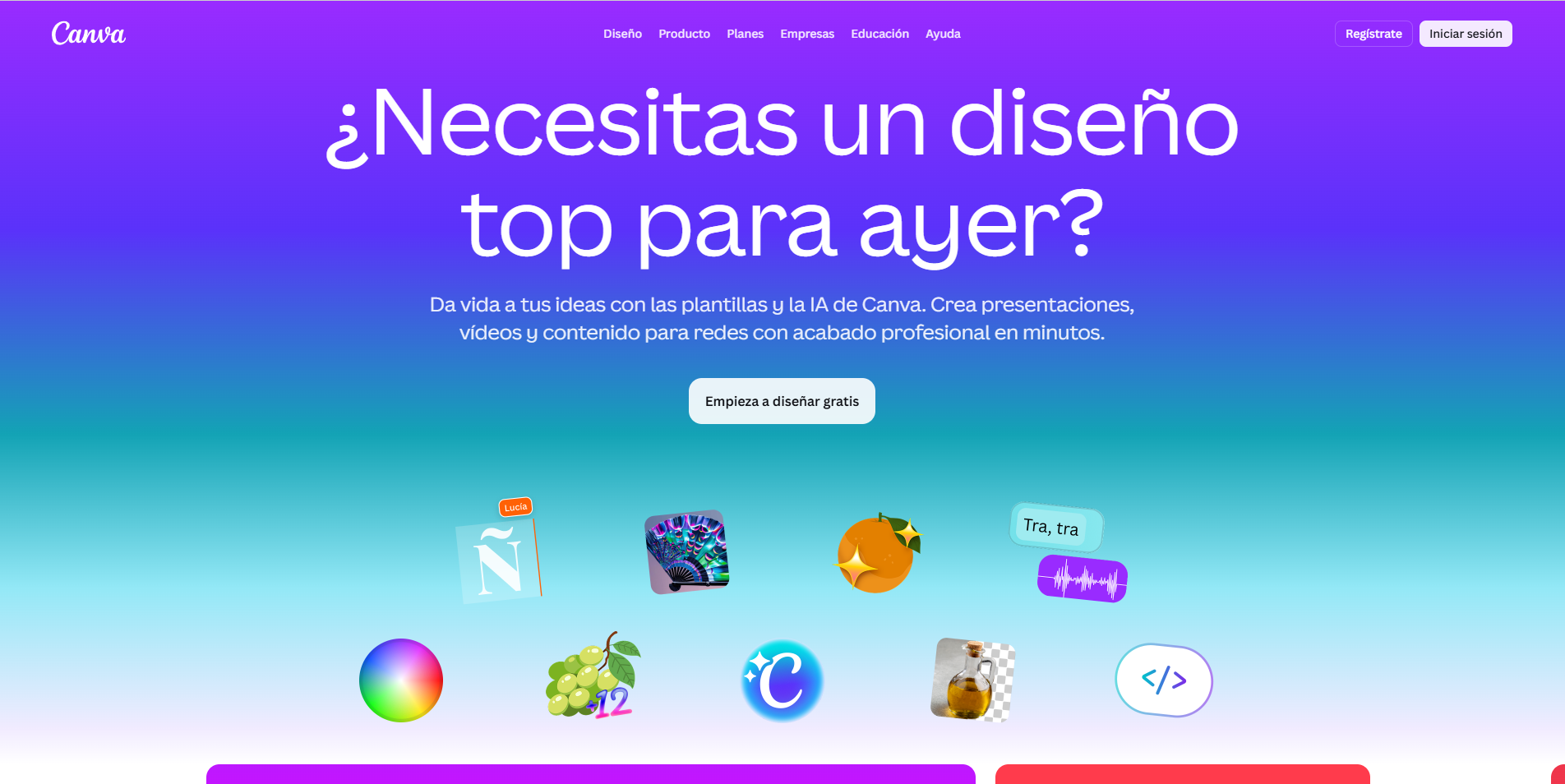 Interfaz Canva