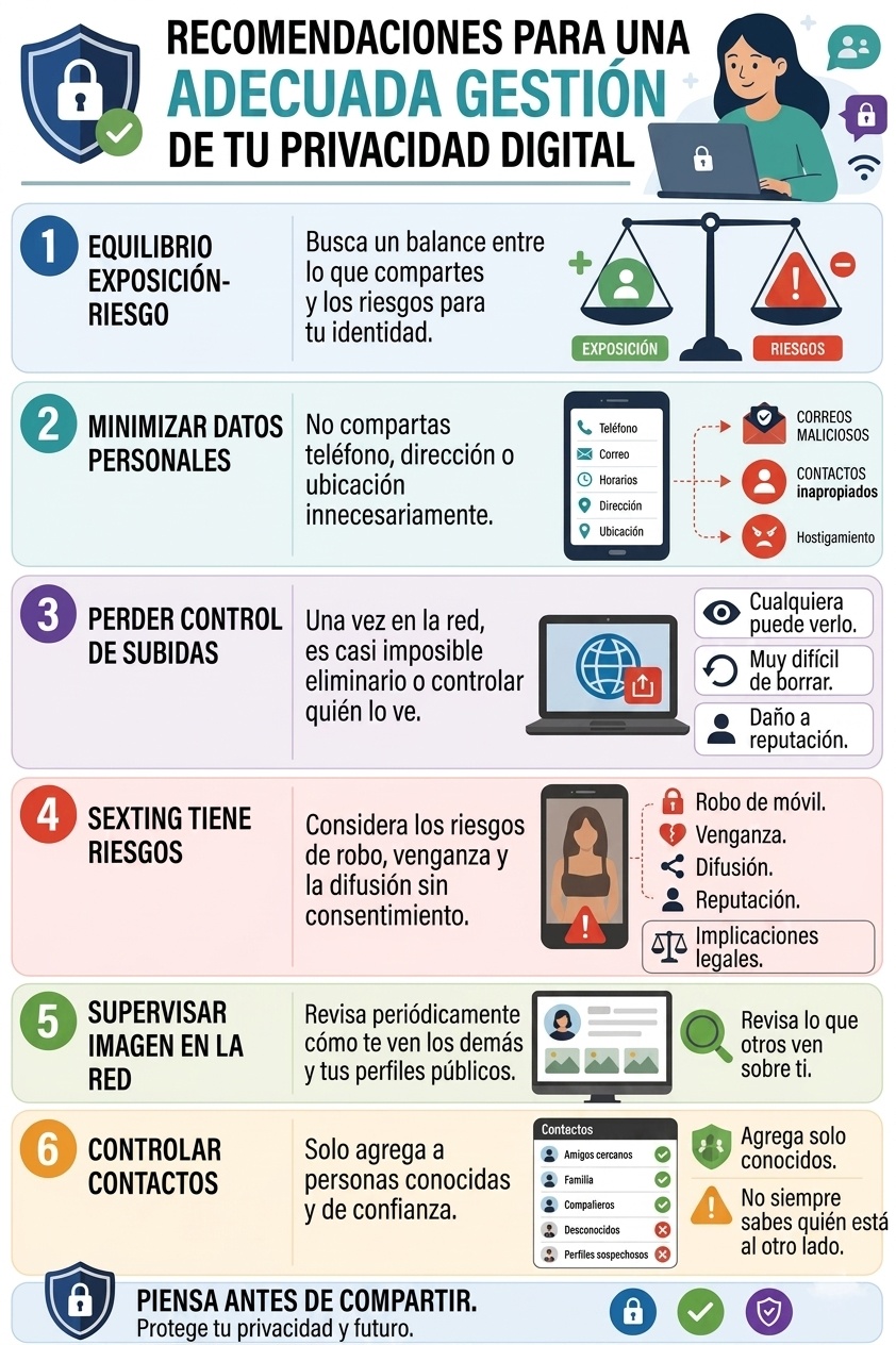 recomendaciones para gestionar la privacidad en la red