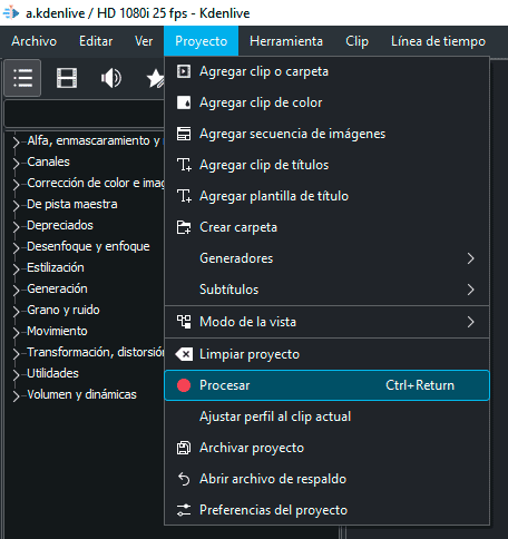 proyecto procesar