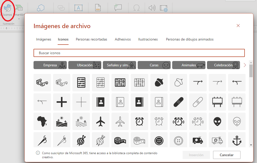 iconos power point