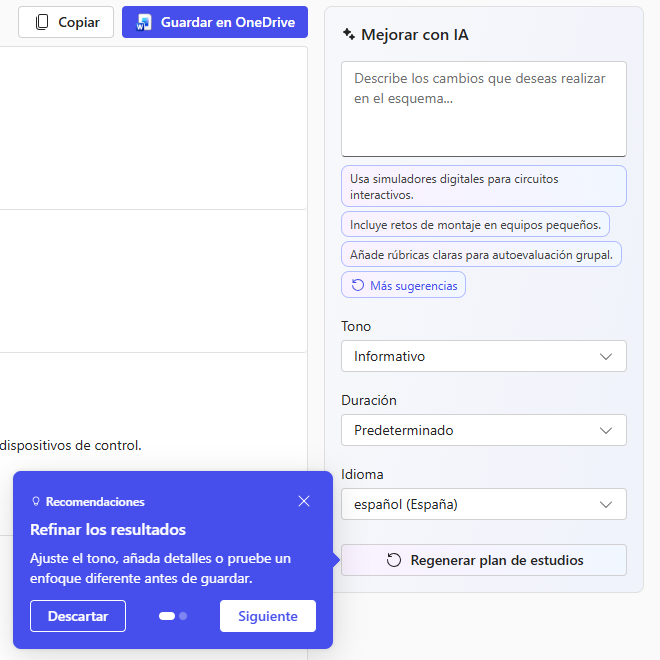 Modificar la unidad