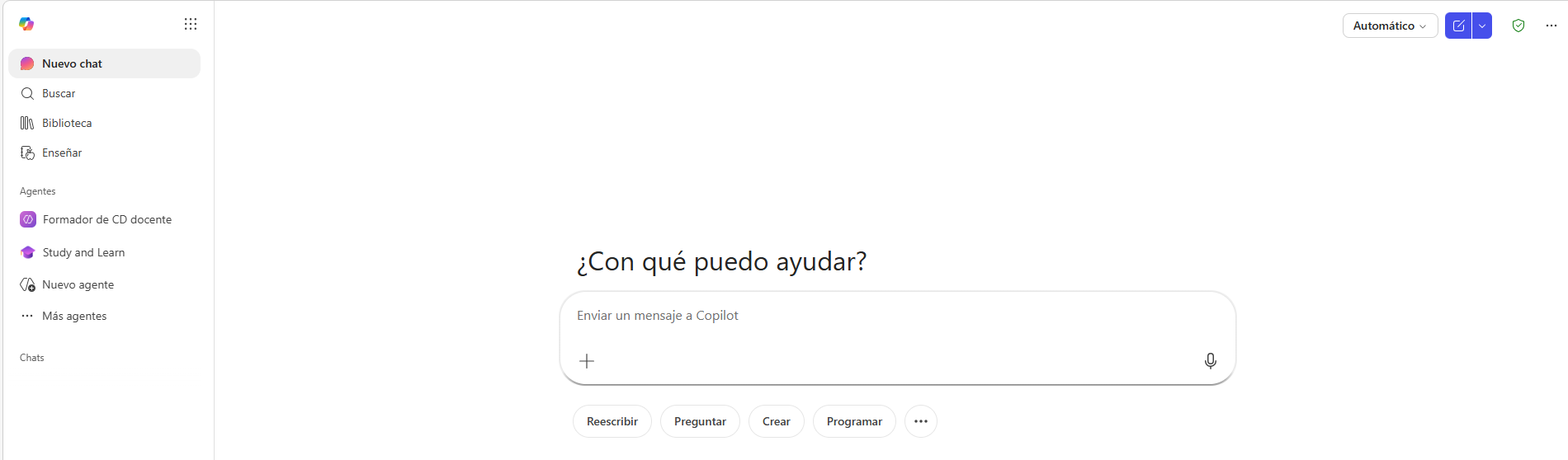 Imagen con opciones de generar documentos