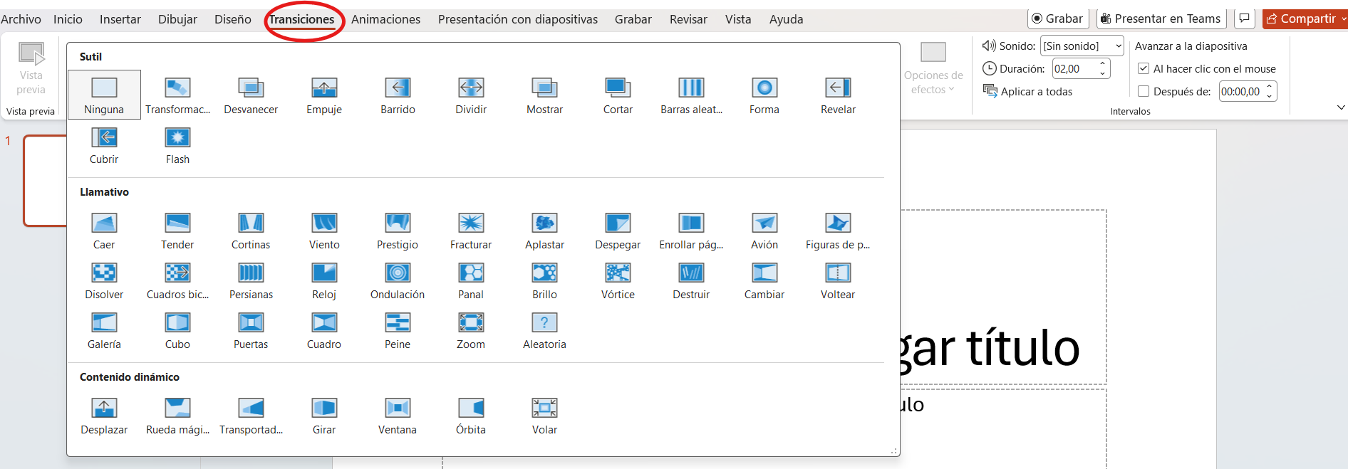 transiciones