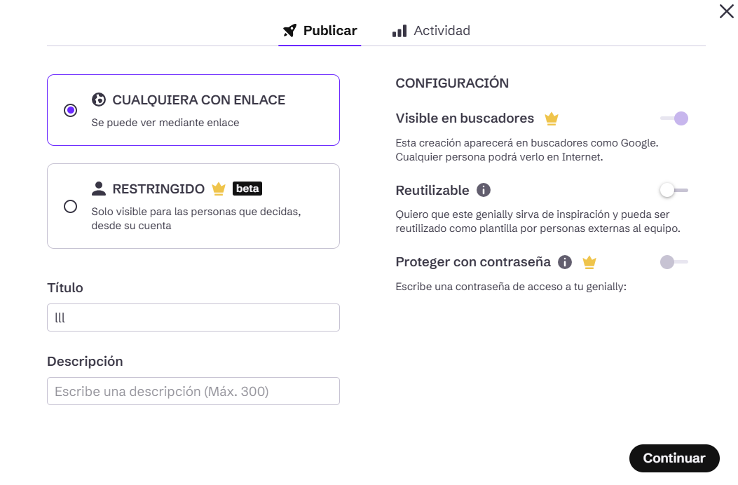 PUBLICAR DESDE PANEL GENIALLY PUBLICAR DESDE PANEL GENIALLY